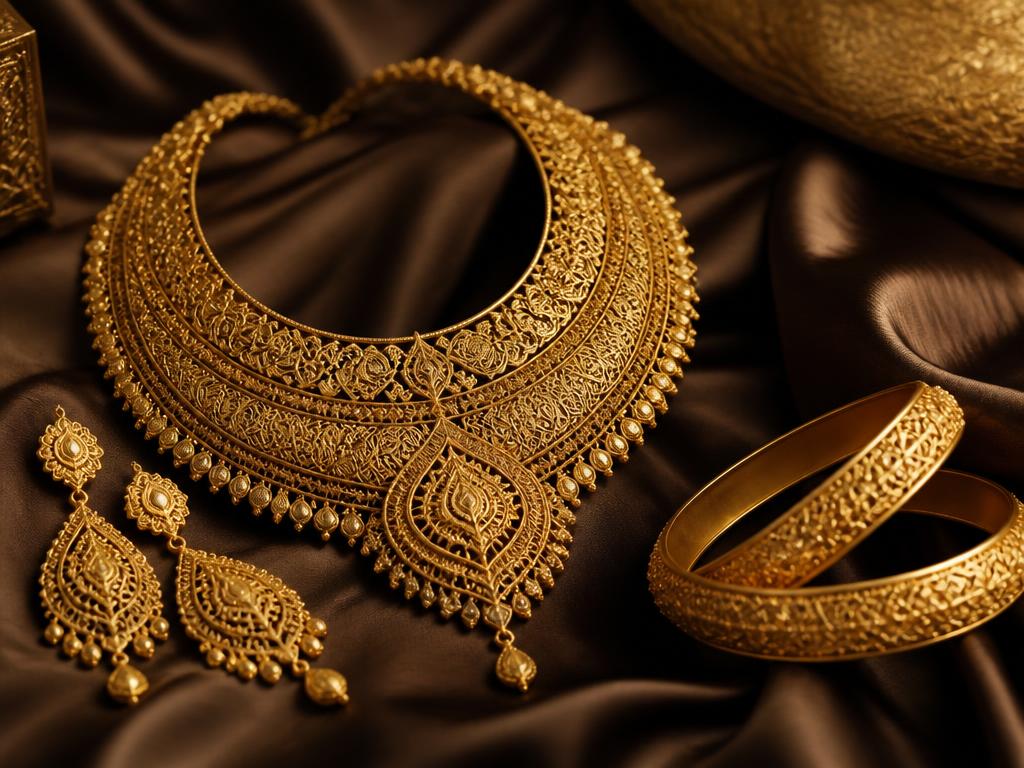 Traditional Gold Wedding Set